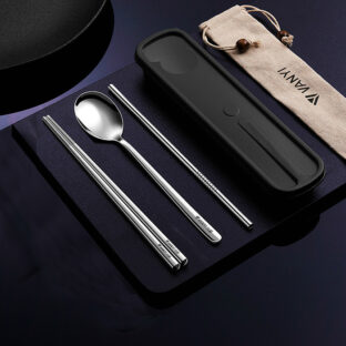 お弁当用 カトラリーセット 箸とスプーンとストロー 3点セット  ステンレス 抗菌 VANYI